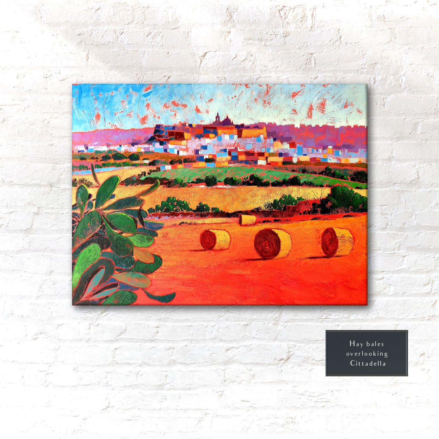 Hay bales overlooking Cittadella | Christopher Saliba