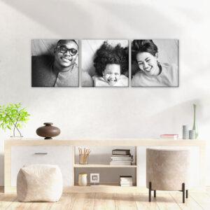 Straight 3 Square Canvas