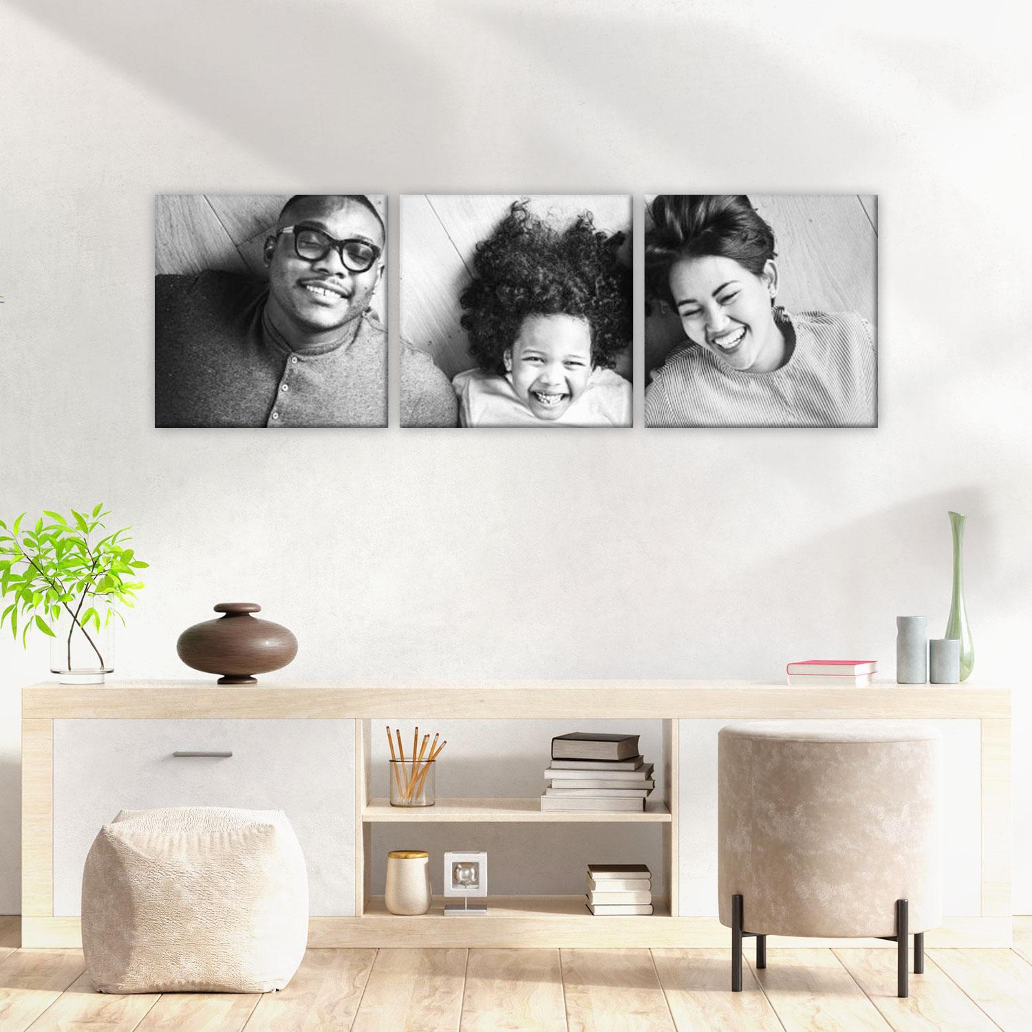 Straight 3 Square Canvas