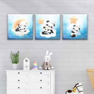 Panda Set of 3 Canvas Prints