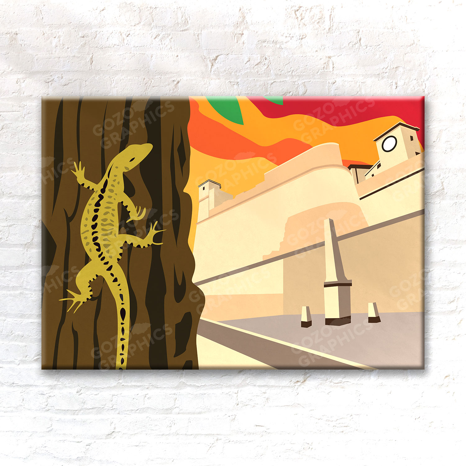 Cittadella Lizard | Canvas Print 70x50cm