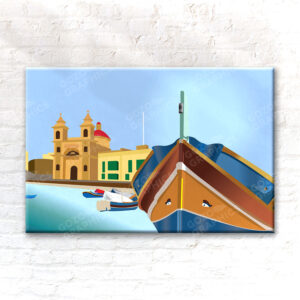 Maltese Boat | Canvas Print 60x40cm