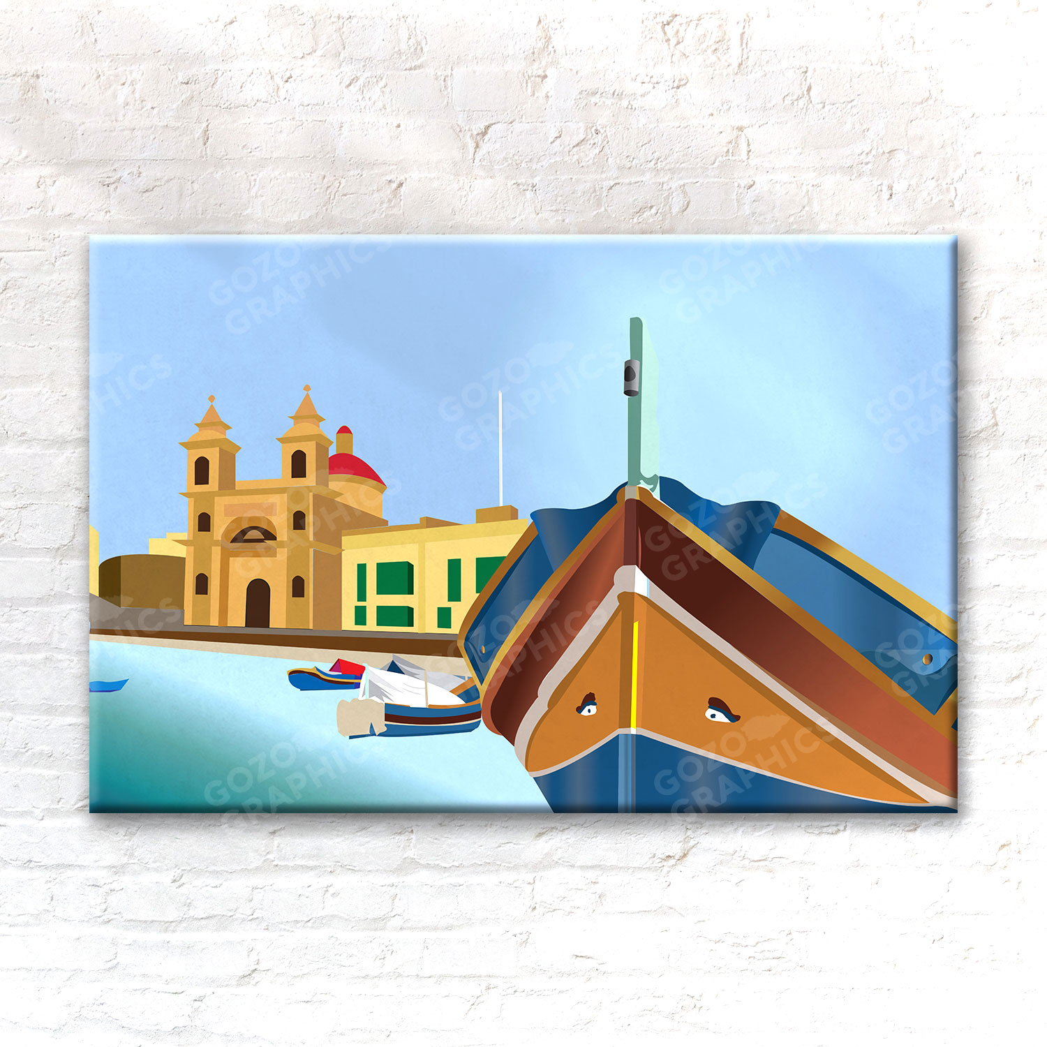 Maltese Boat | Canvas Print 60x40cm