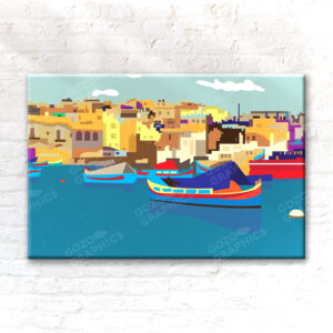 Maltese Harbour | Canvas Print 60x40cm