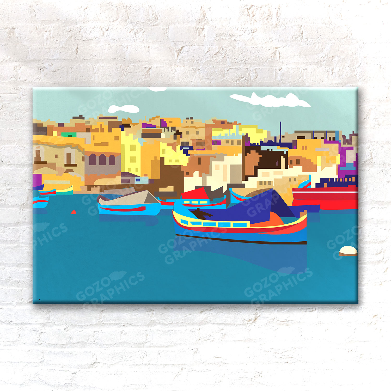 Maltese Harbour | Canvas Print 60x40cm