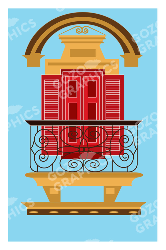 Maltese Window | Canvas Print 60x40cm - Image 2