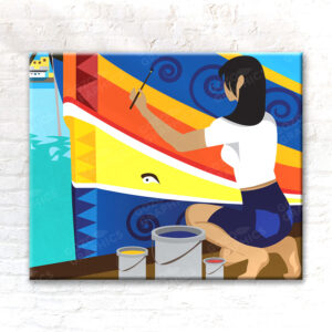 Painting Luzzu | Canvas Print 60x50cm