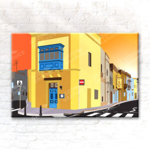 Street Corner Town House | Canvas Print 60x40cm
