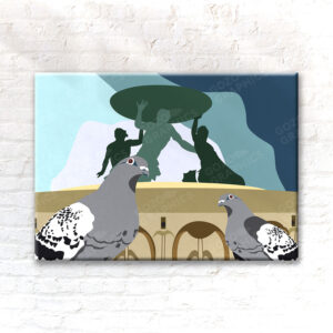 Valletta Pigeon | Canvas Print 70x50cm