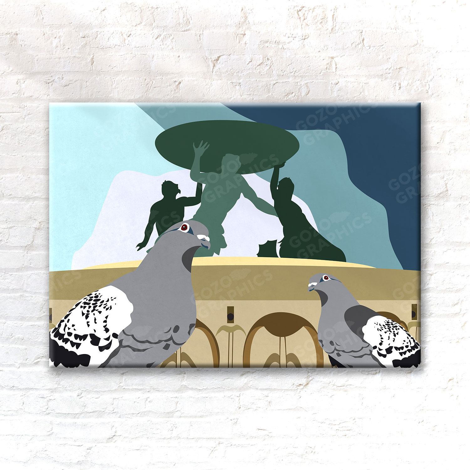 Valletta Pigeon | Canvas Print 70x50cm