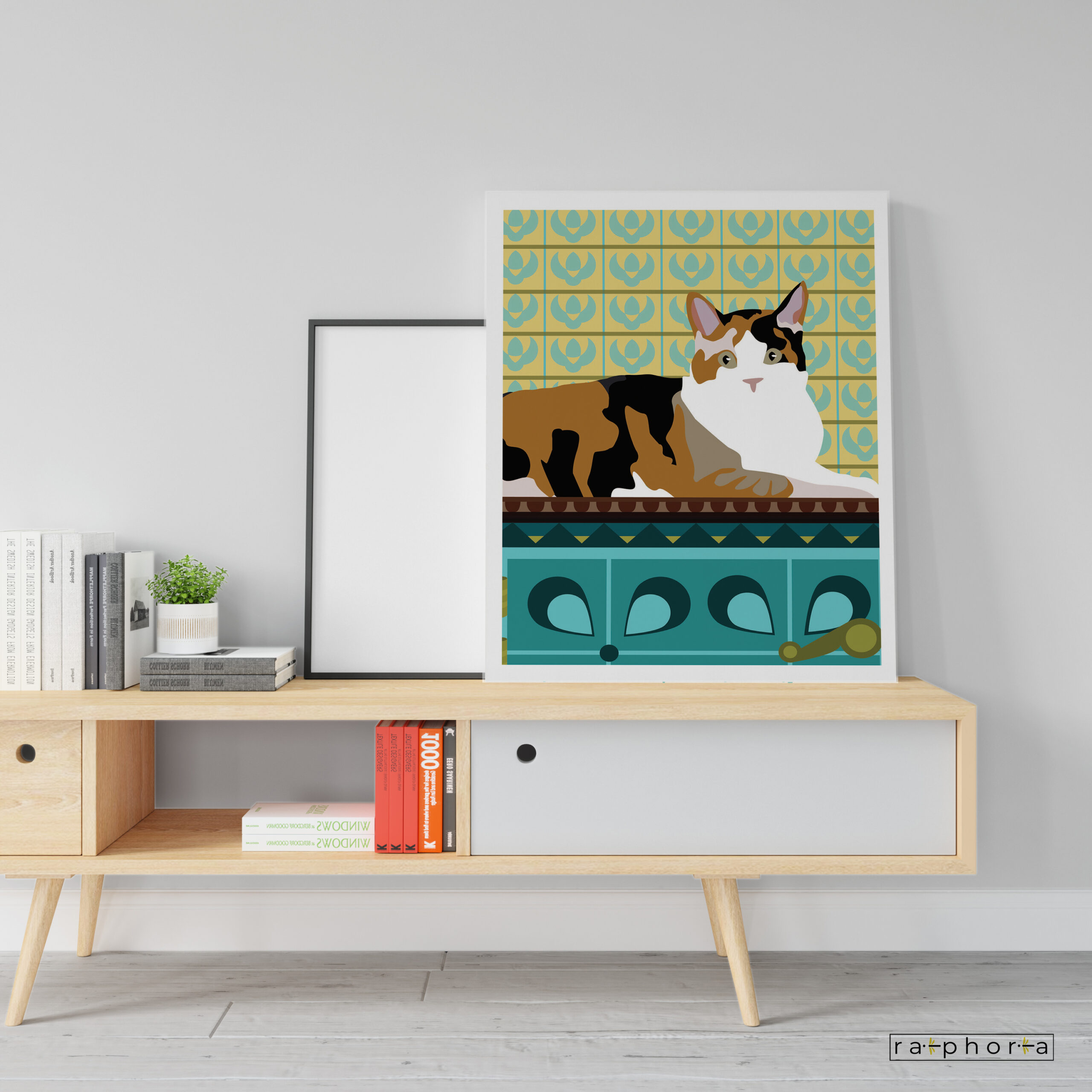 Tal-Madonna Calico Cat - 60x45cm canvas