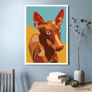 Kelb tal-Fenek (Pharaoh Hound) - 60x45cm