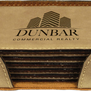 Set of 6 Coasters - Square Beige