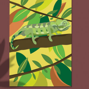 Chameleon 60x45cm canvas