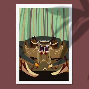 Maltese Freshwater Crab (Qabru) - 60x45cm canvas (endemic)