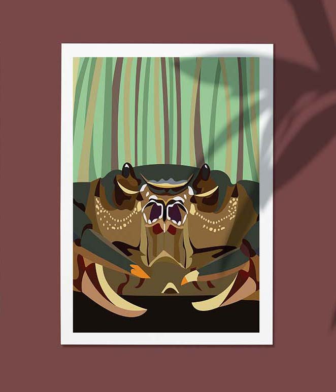 Maltese Freshwater Crab (Qabru) - 60x45cm canvas (endemic)