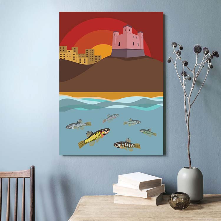 Mediterranean Killifish - 60x45cm canvas