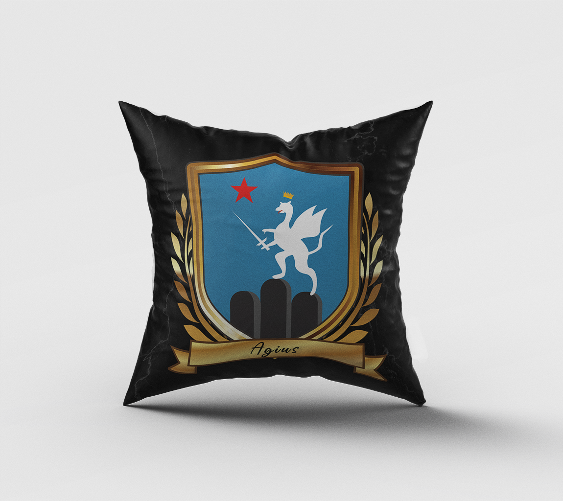 Agius Surname Shield Cushion