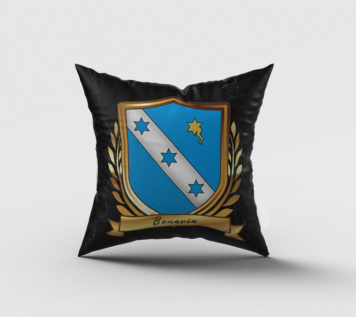 Bonavia Surname Shield Cushion
