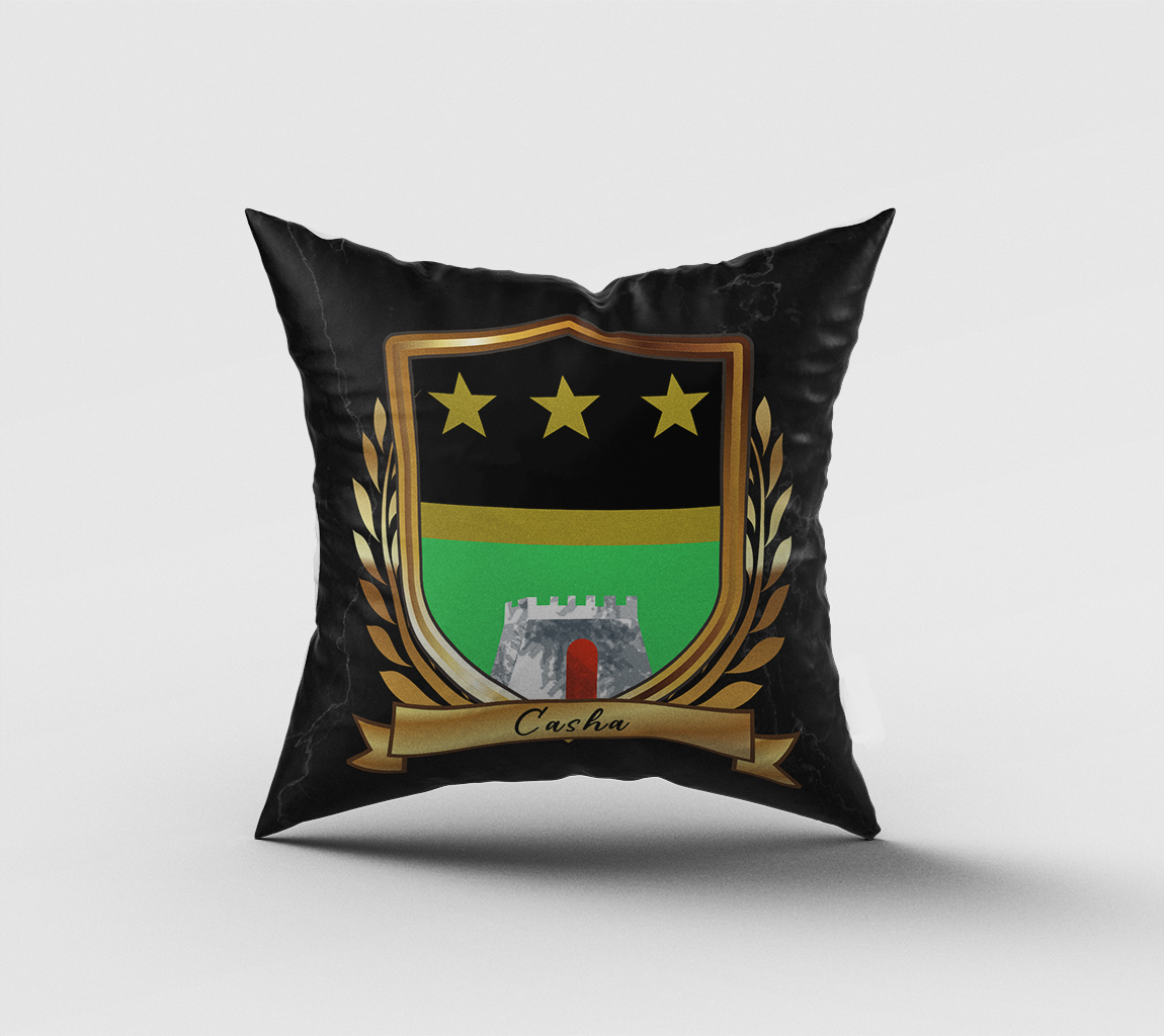 Casha Surname Shield Cushion