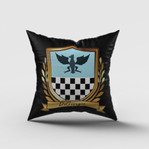 DeGiorgio Surname Shield Cushion
