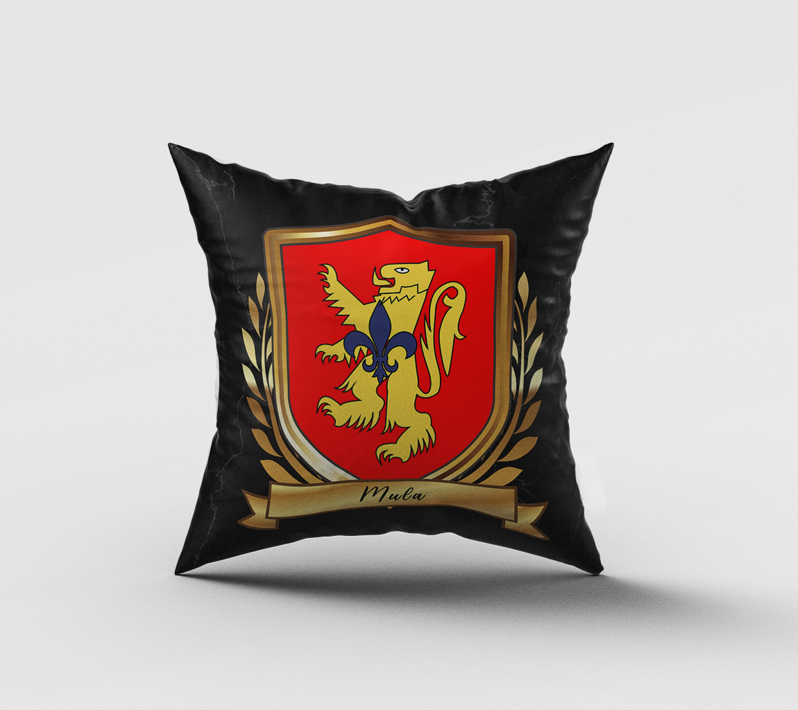Mula Surname Shield Cushion