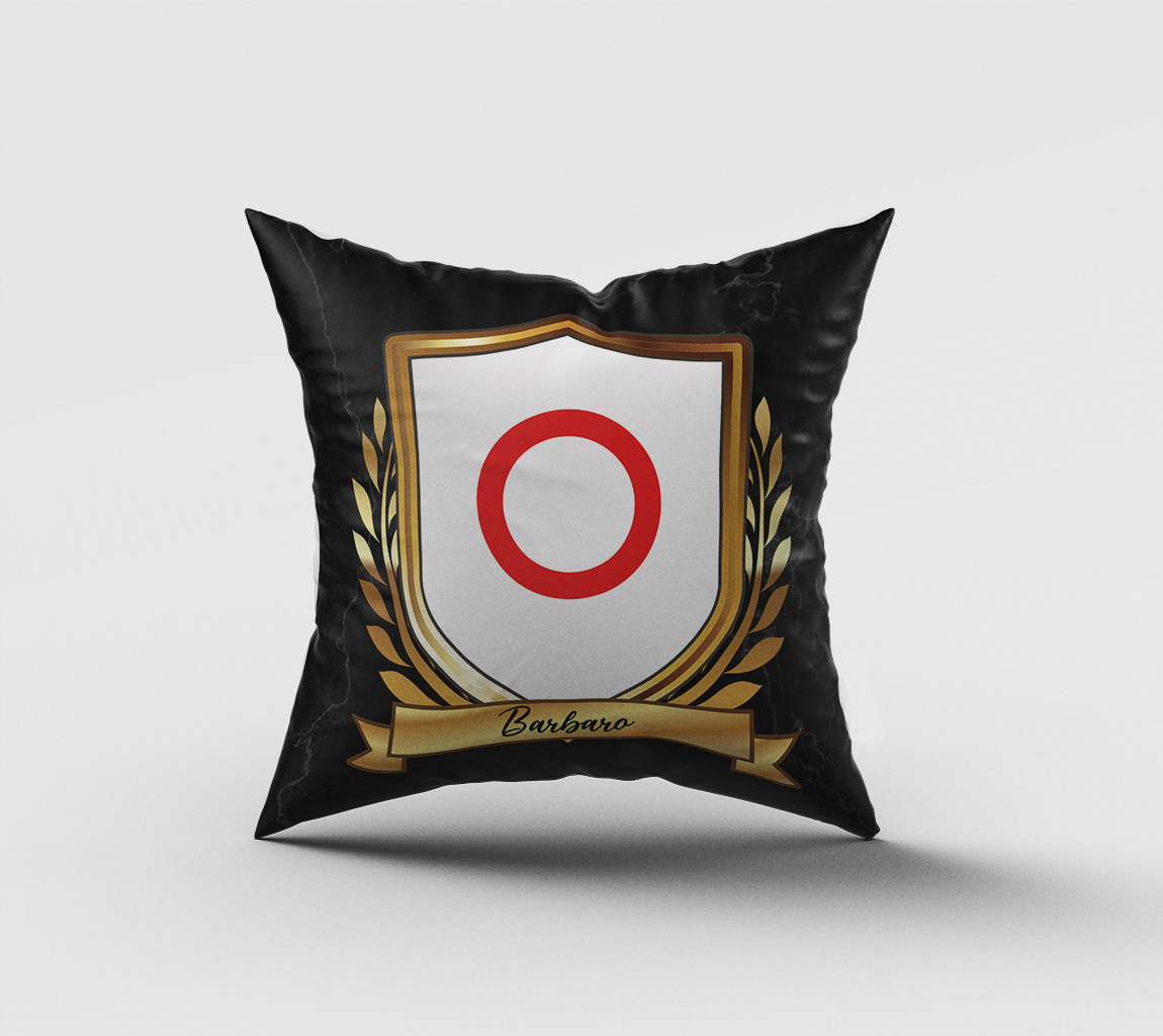 Barbaro Surname Shield Cushion