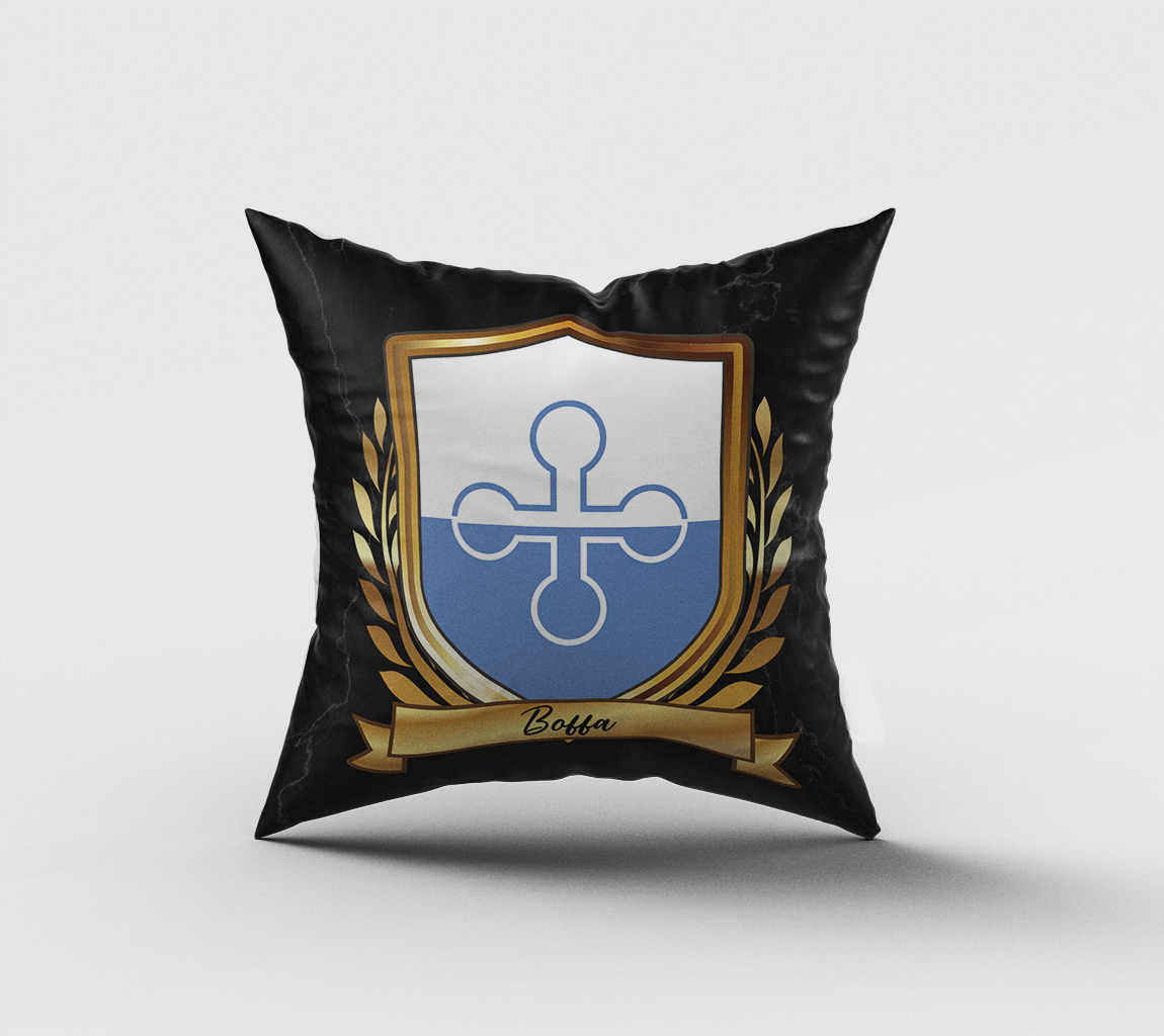 Boffa Surname Shield Cushion