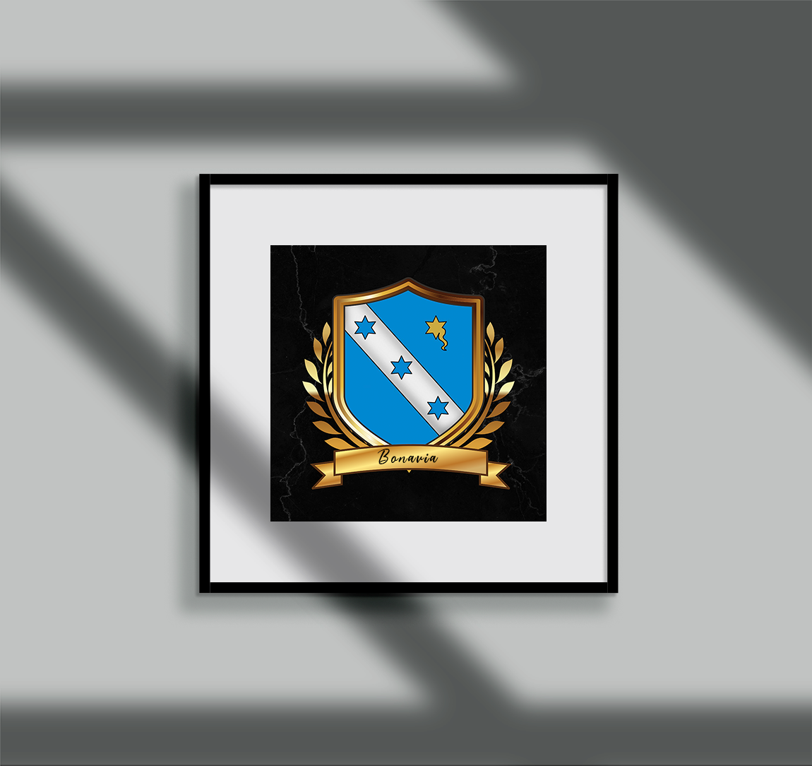 Bonavia Surname Shield Prints