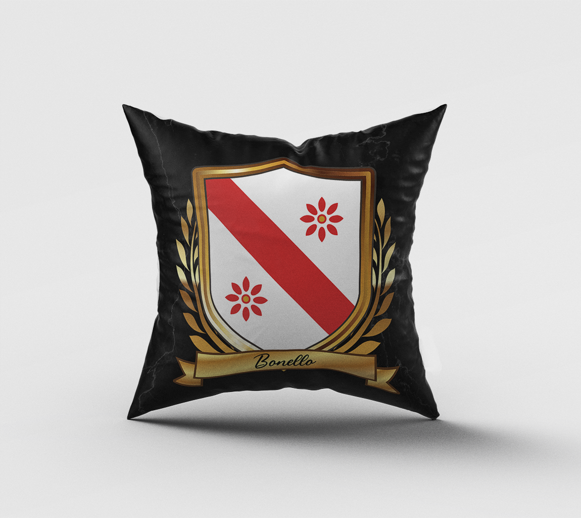 Bonello Surname Shield Cushion