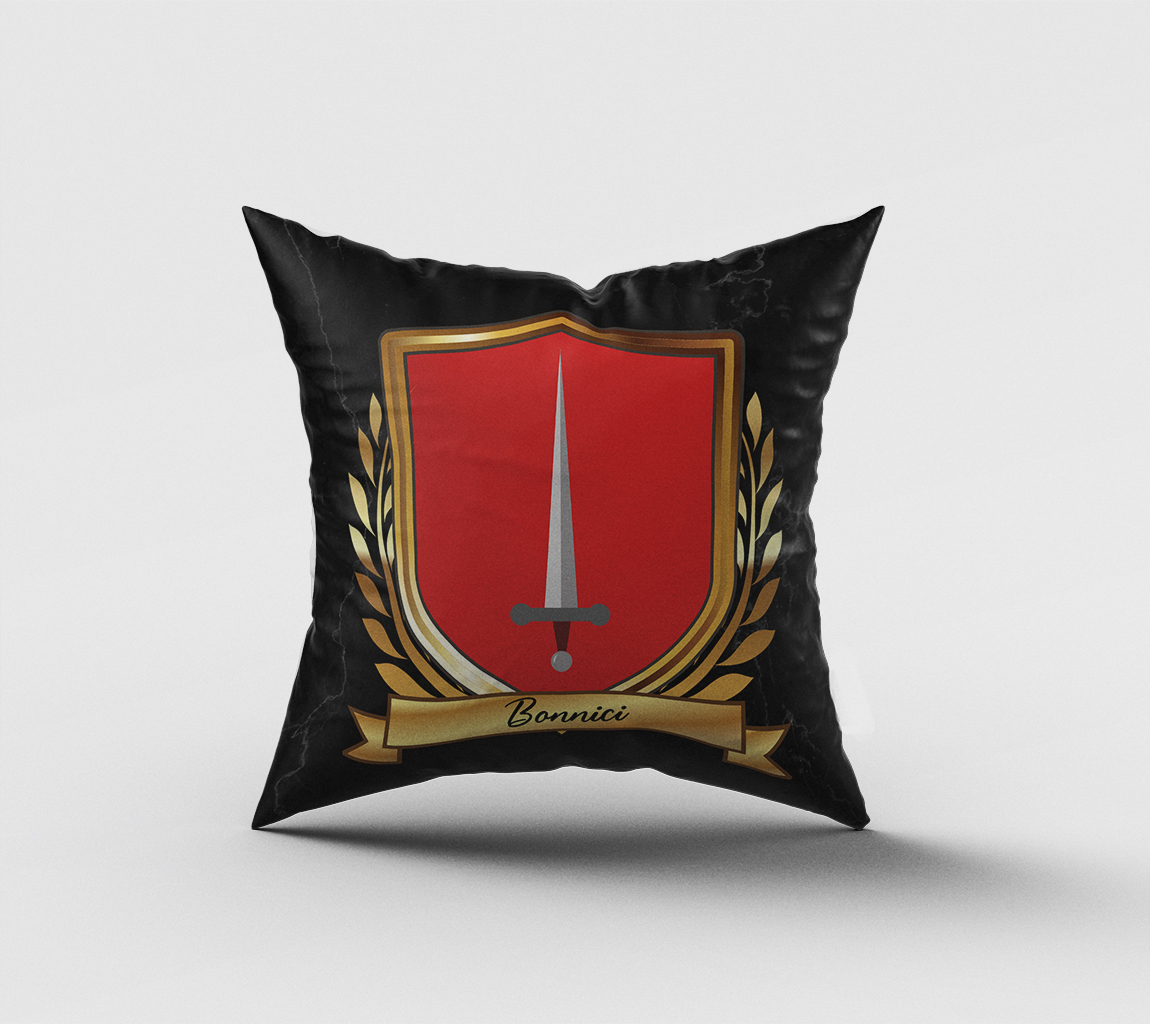 Bonnici Surname Shield Cushion