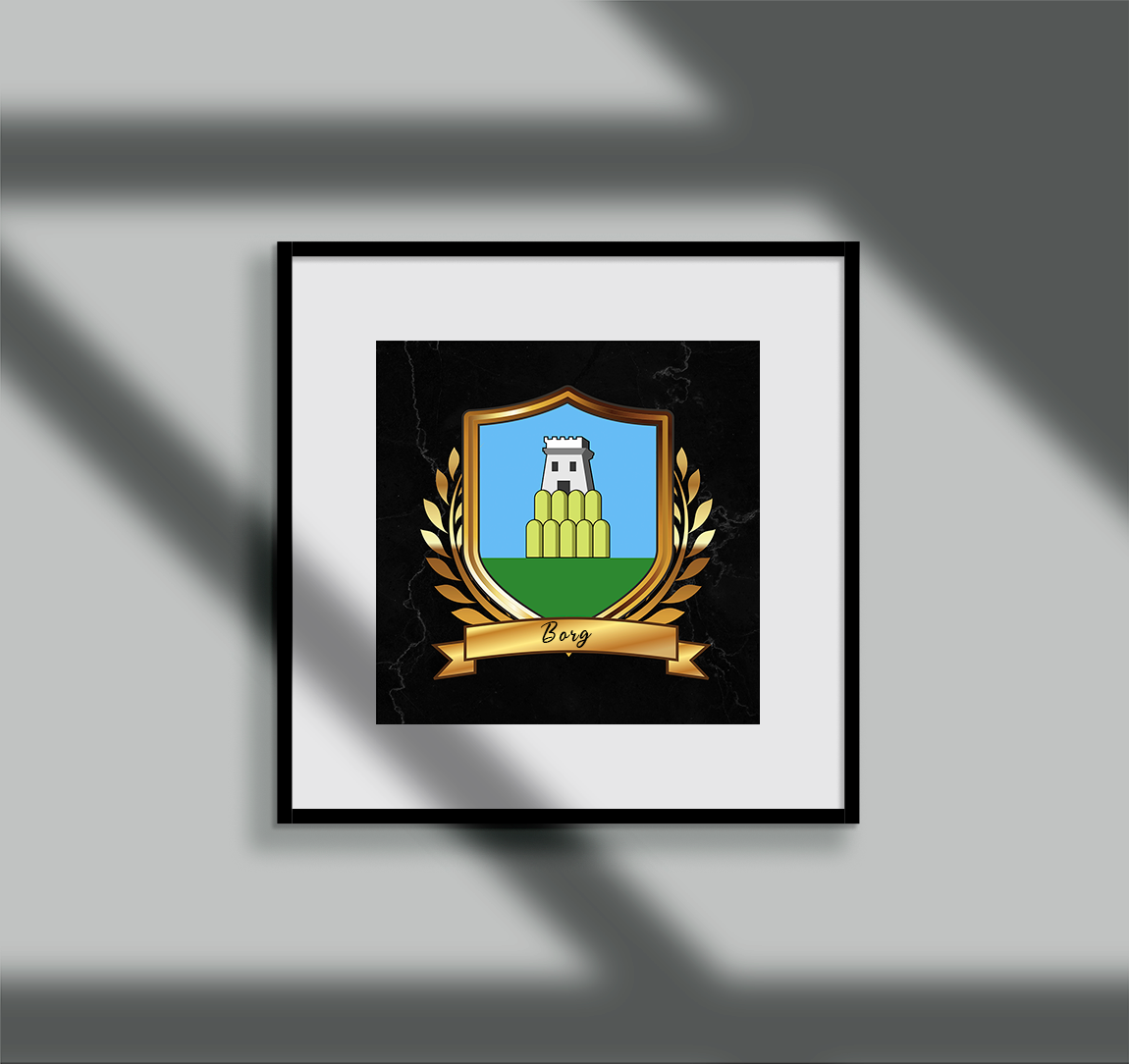 Borg Surname Shield Prints