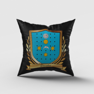 Decelis Surname Shield Cushion