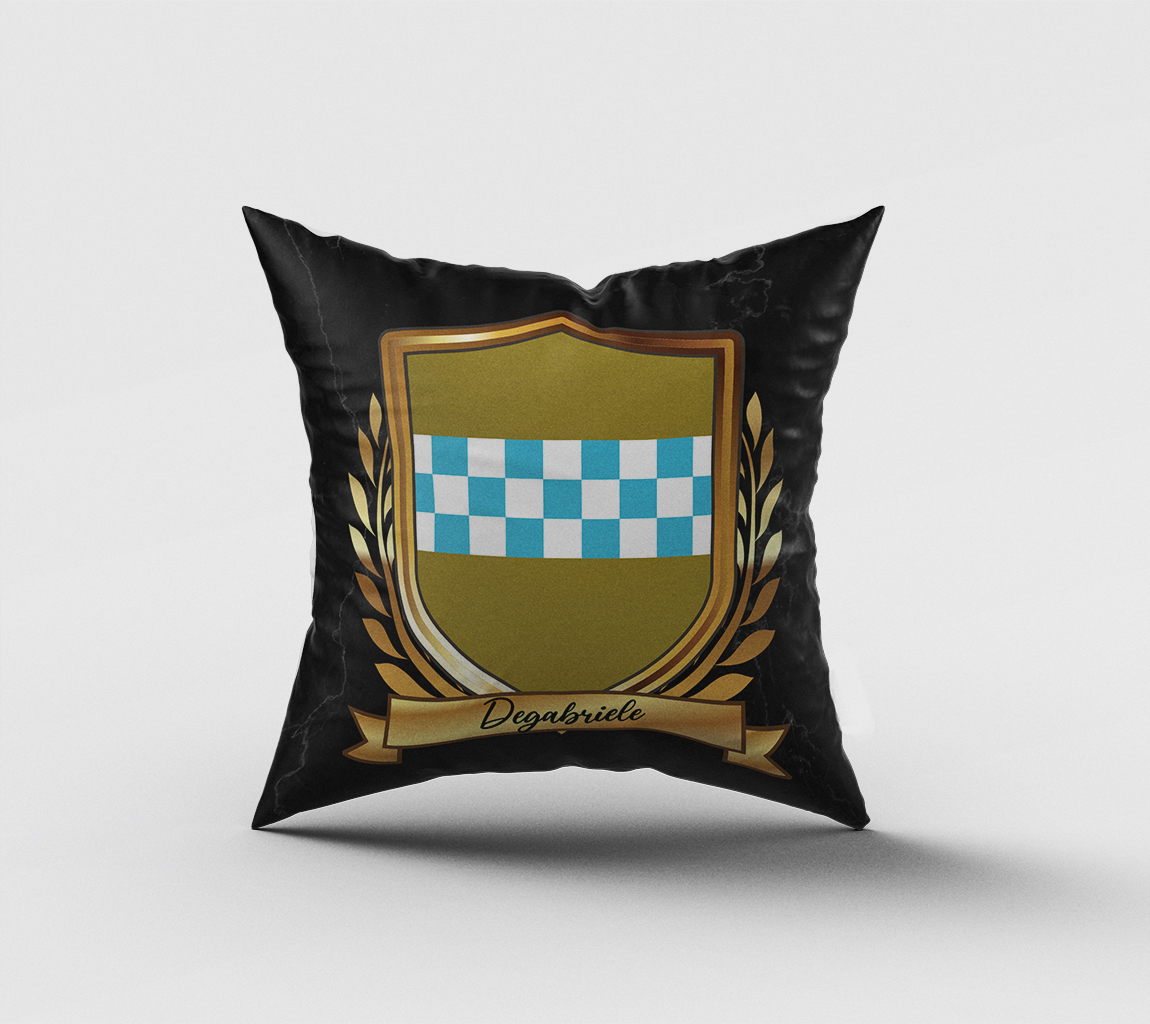 Degabriele Surname Shield Cushion