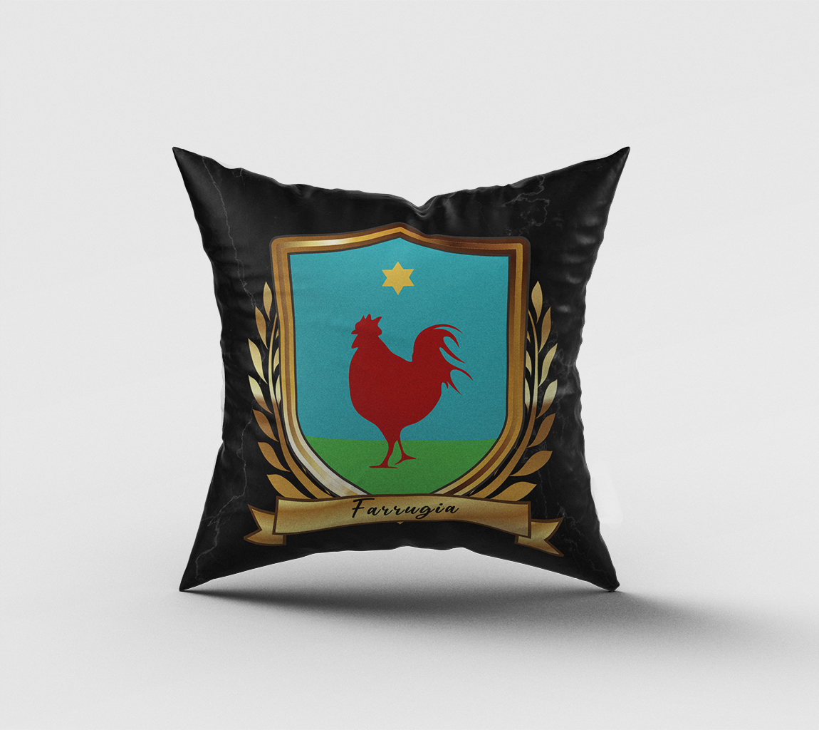 Farrugia Surname Shield Cushion