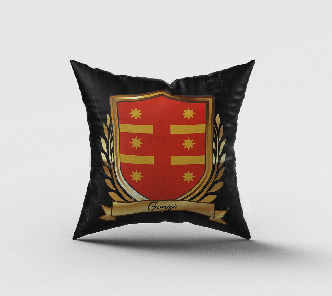 Gonzi Surname Shield Cushion