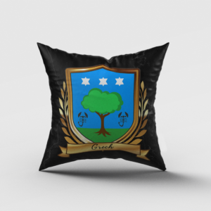 Grech Surname Shield Cushion