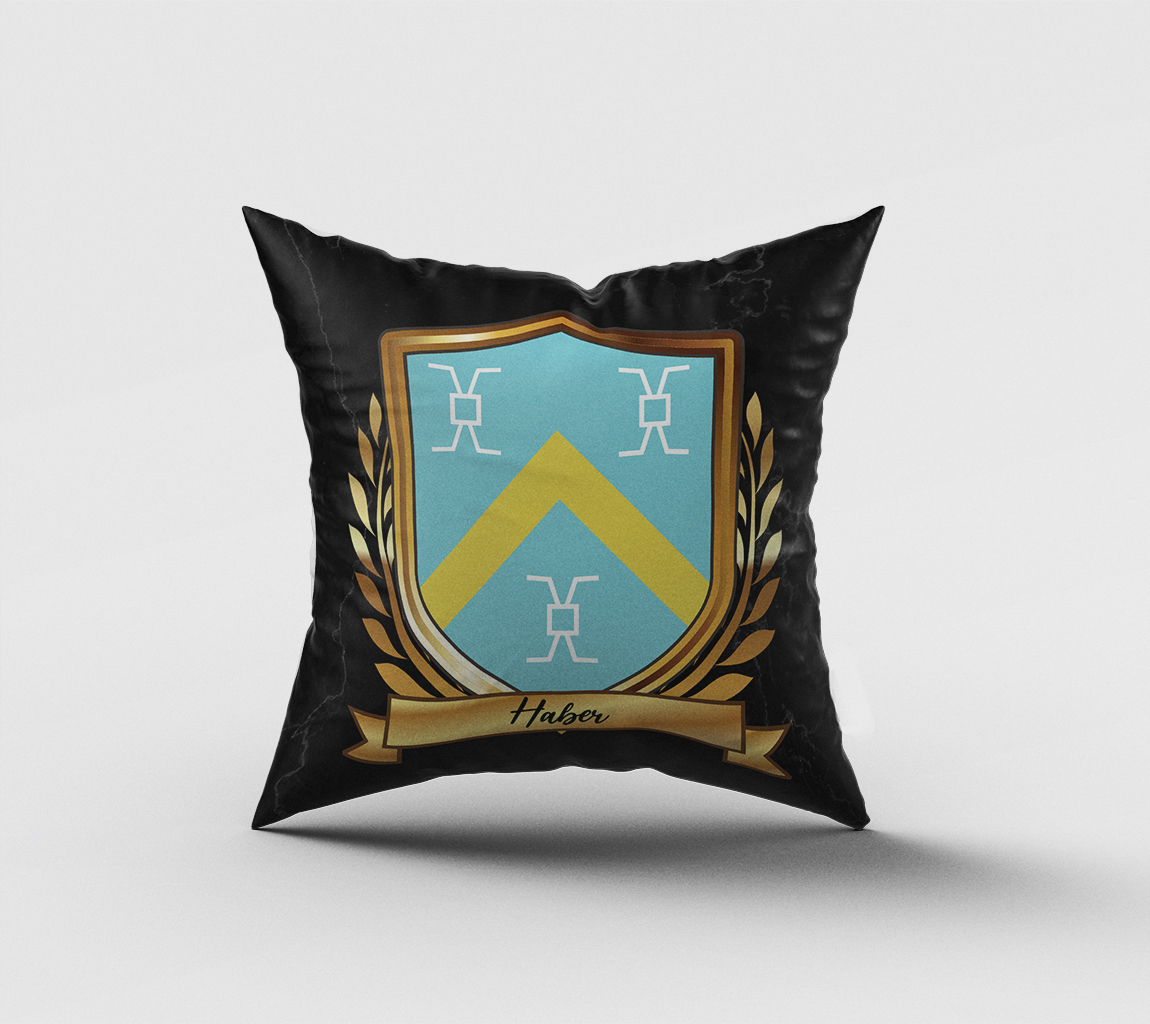Haber Surname Shield Cushion