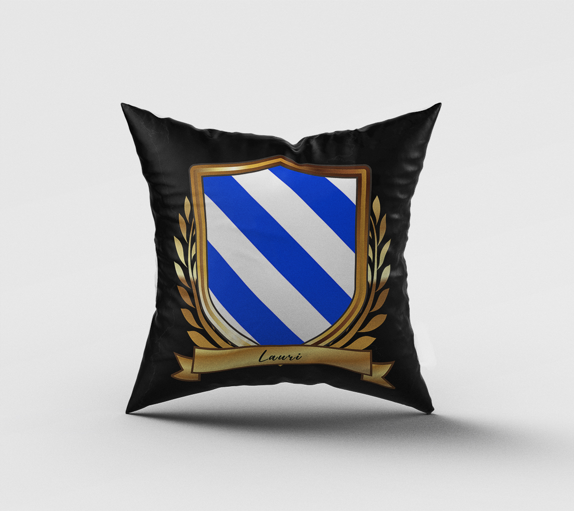 Lauri Surname Shield Cushion