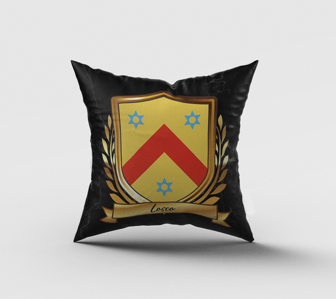 Losco Surname Shield Cushion