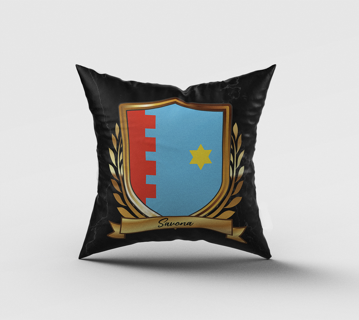 Savona Surname Shield Cushion