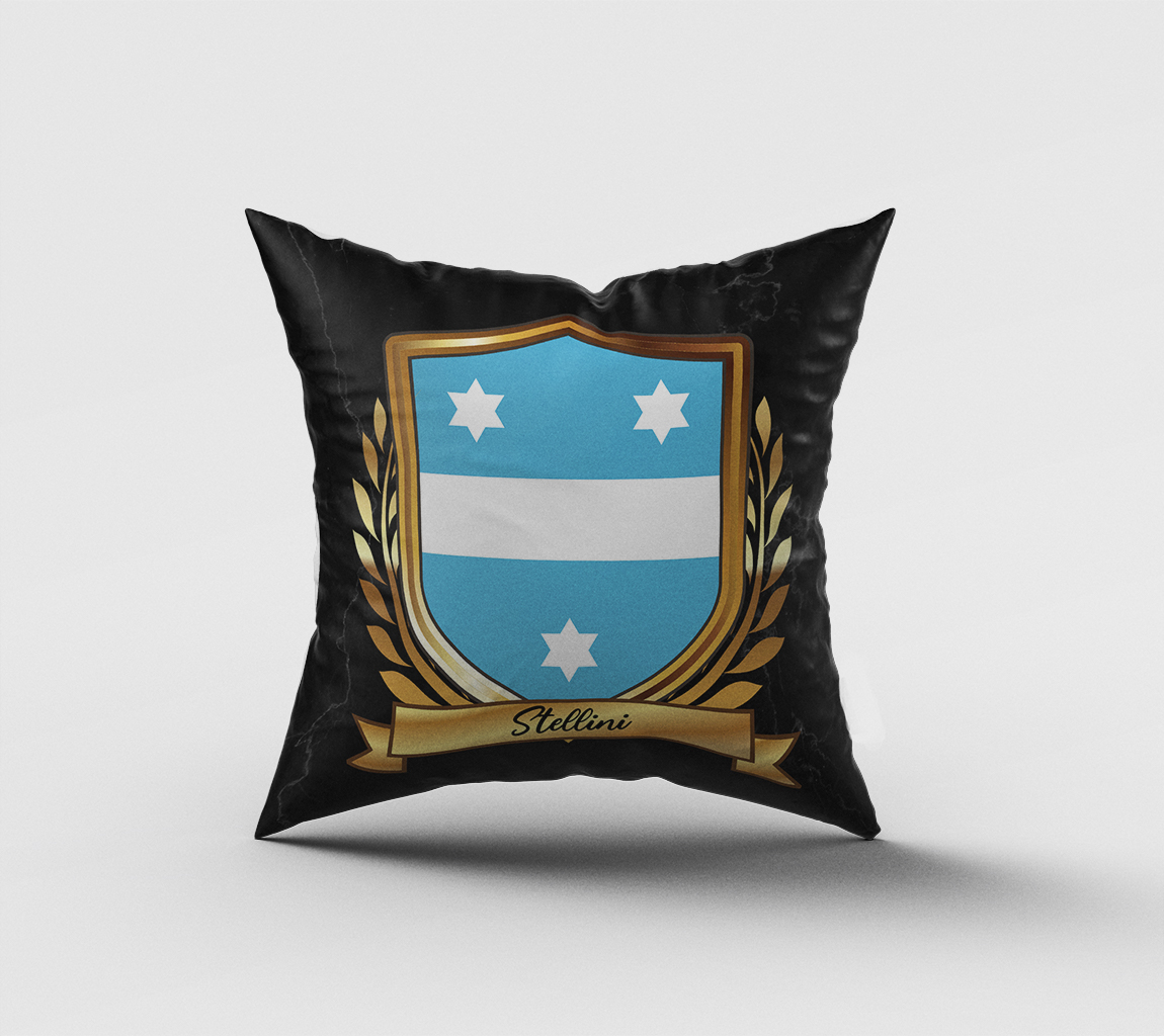 Stellini Surname Shield Cushion
