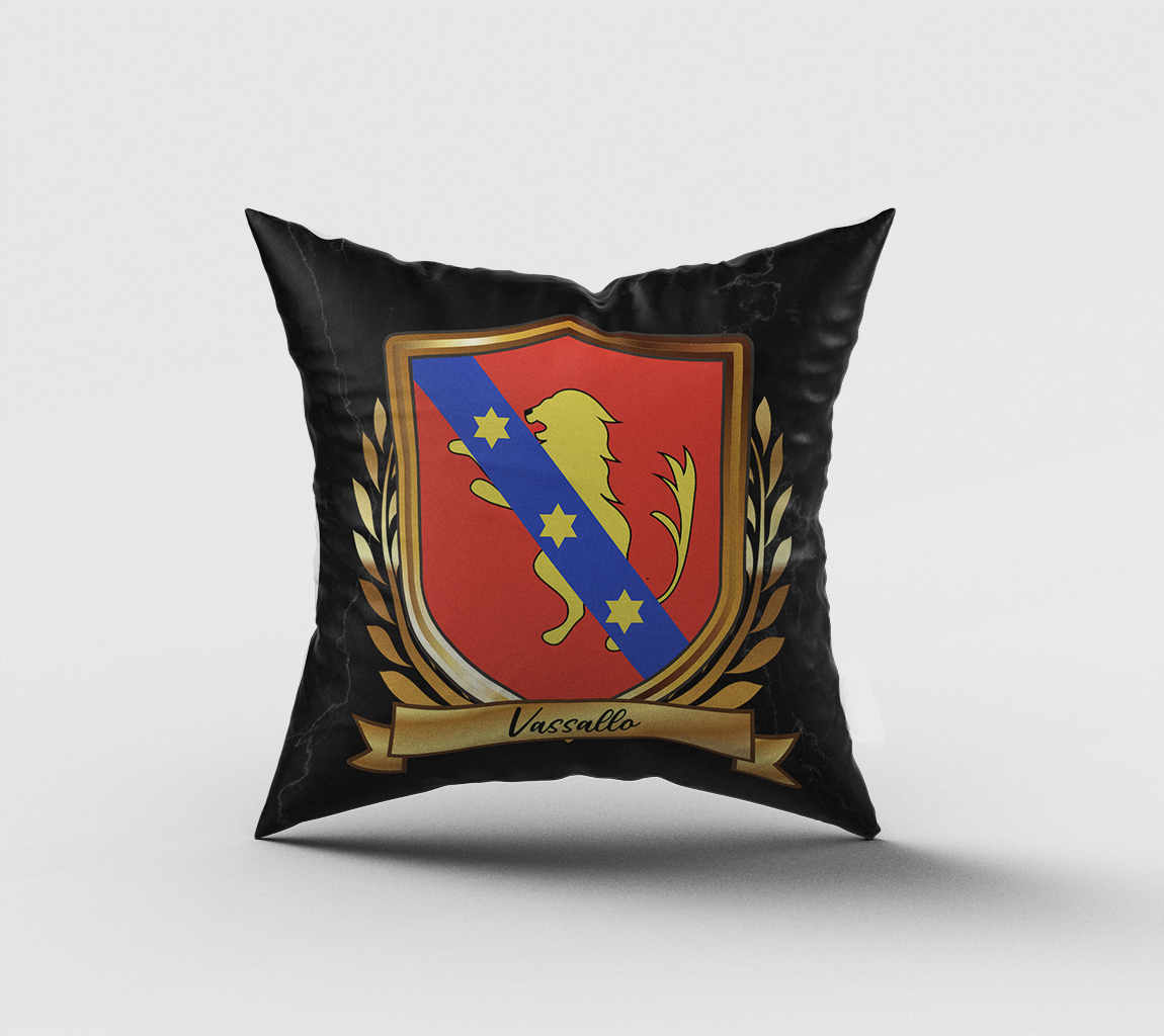 Vassallo Surname Shield Cushion