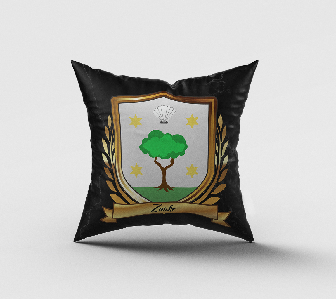 Zarb Surname Shield Cushion