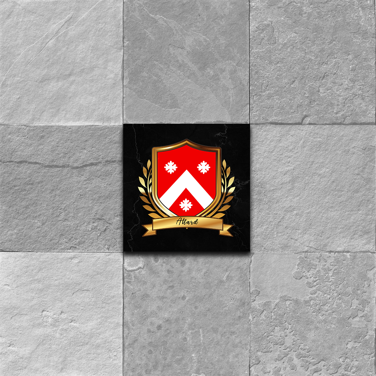 Attard 2 Coat of Arms Ceramic Tile