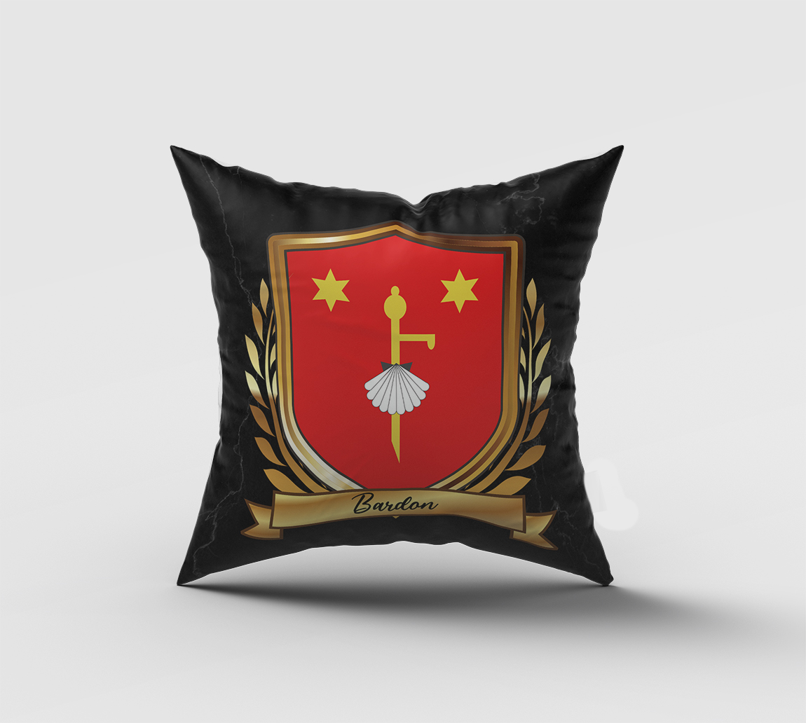 Bardon Surname Shield Cushion