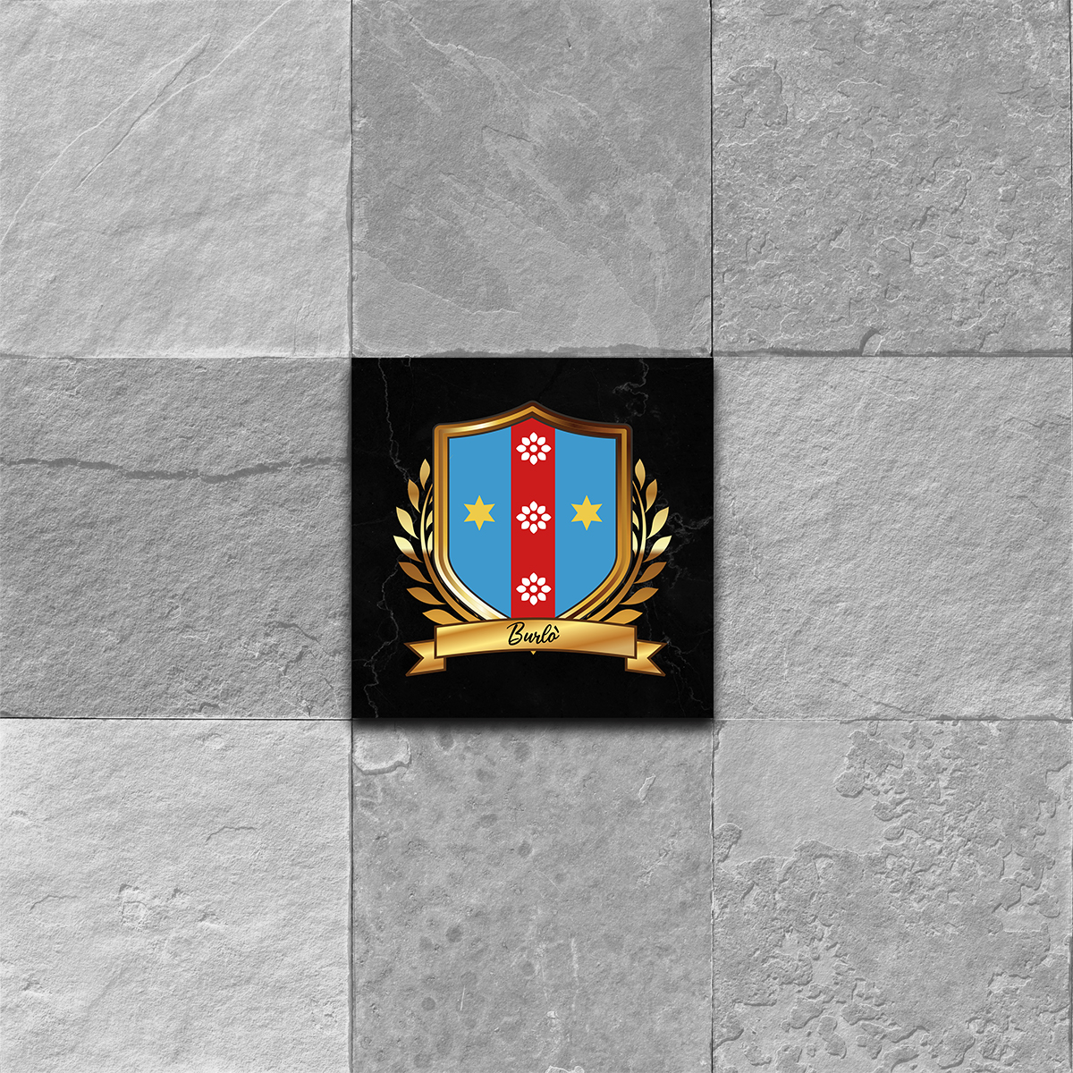 Burlo' Coat of Arms Ceramic Tile