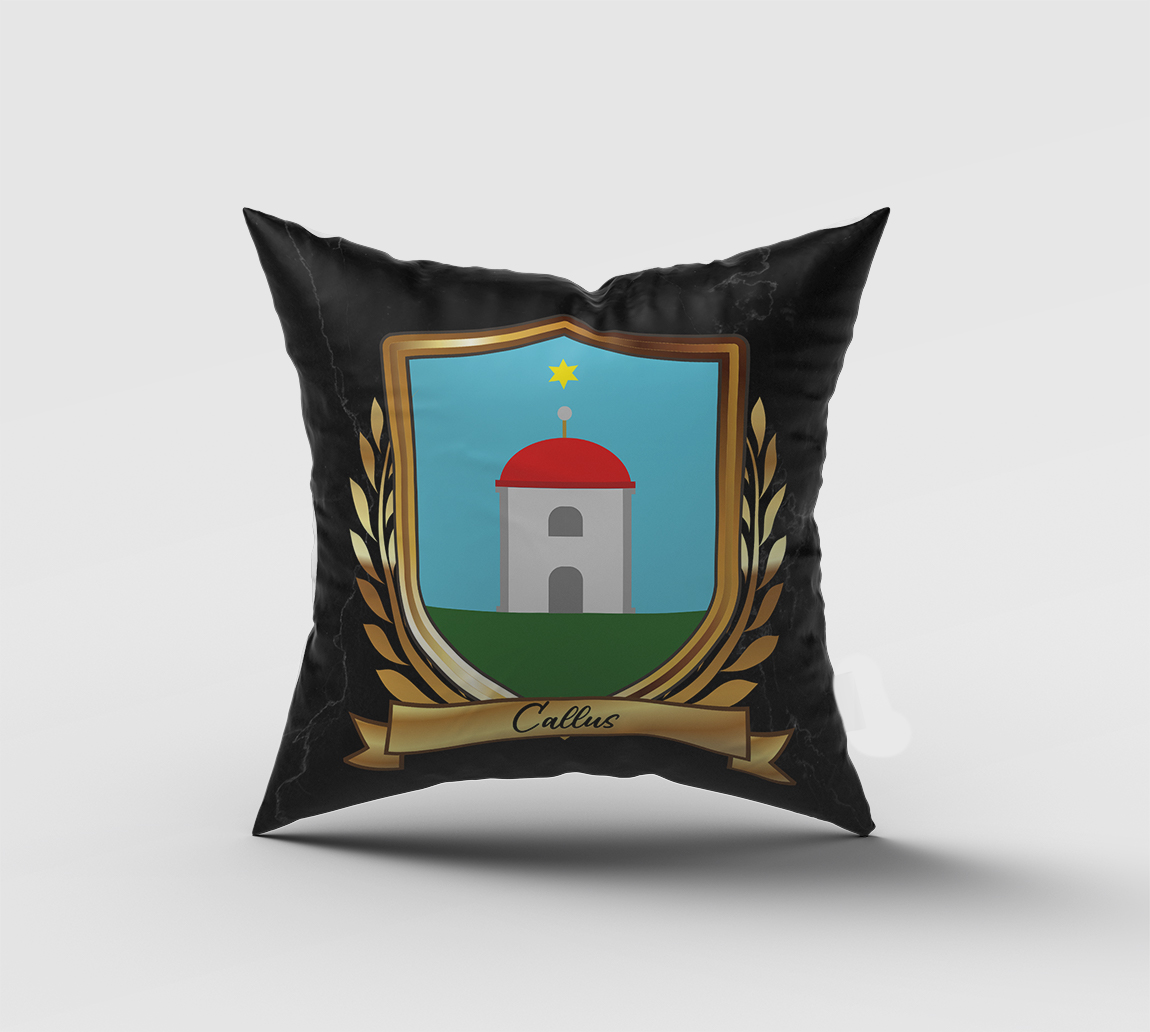 Callus Surname Shield Cushion