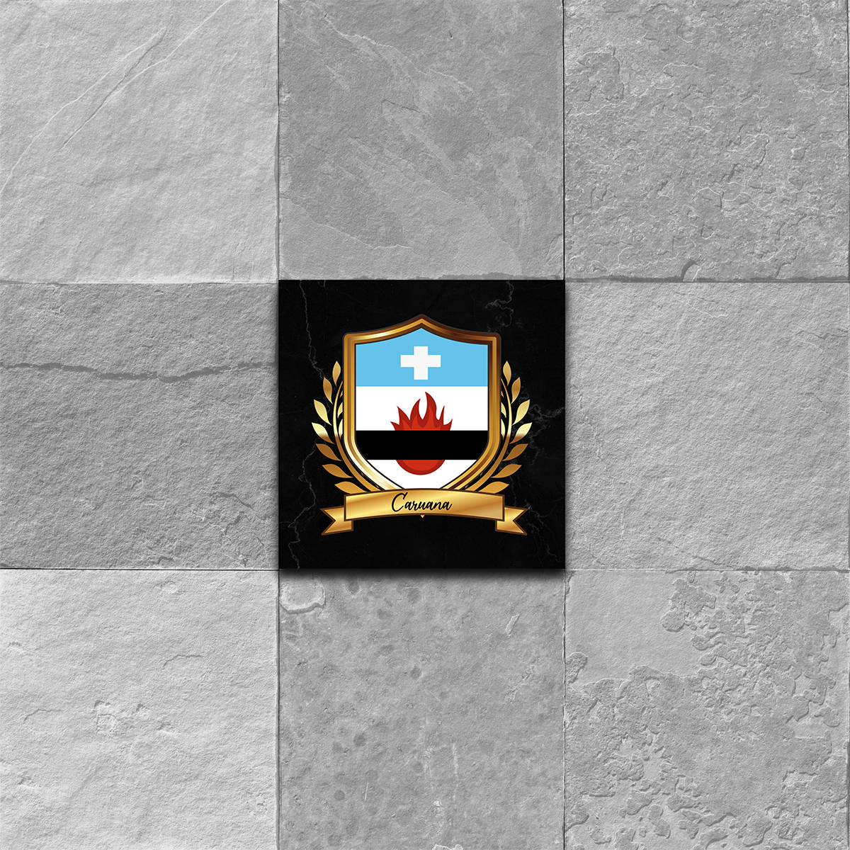 Caruana Coat of Arms Ceramic Tile