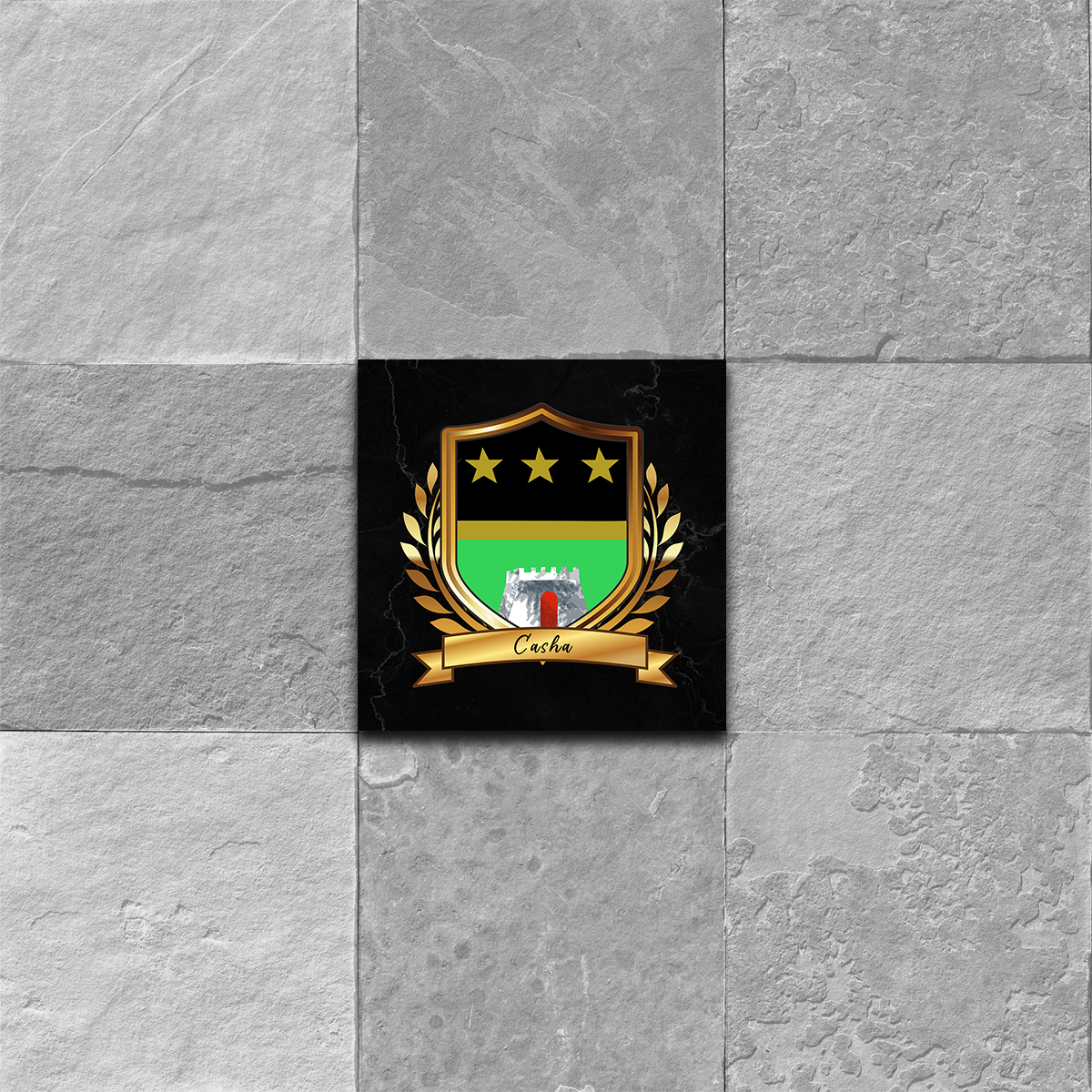 Casha Coat of Arms Ceramic Tile